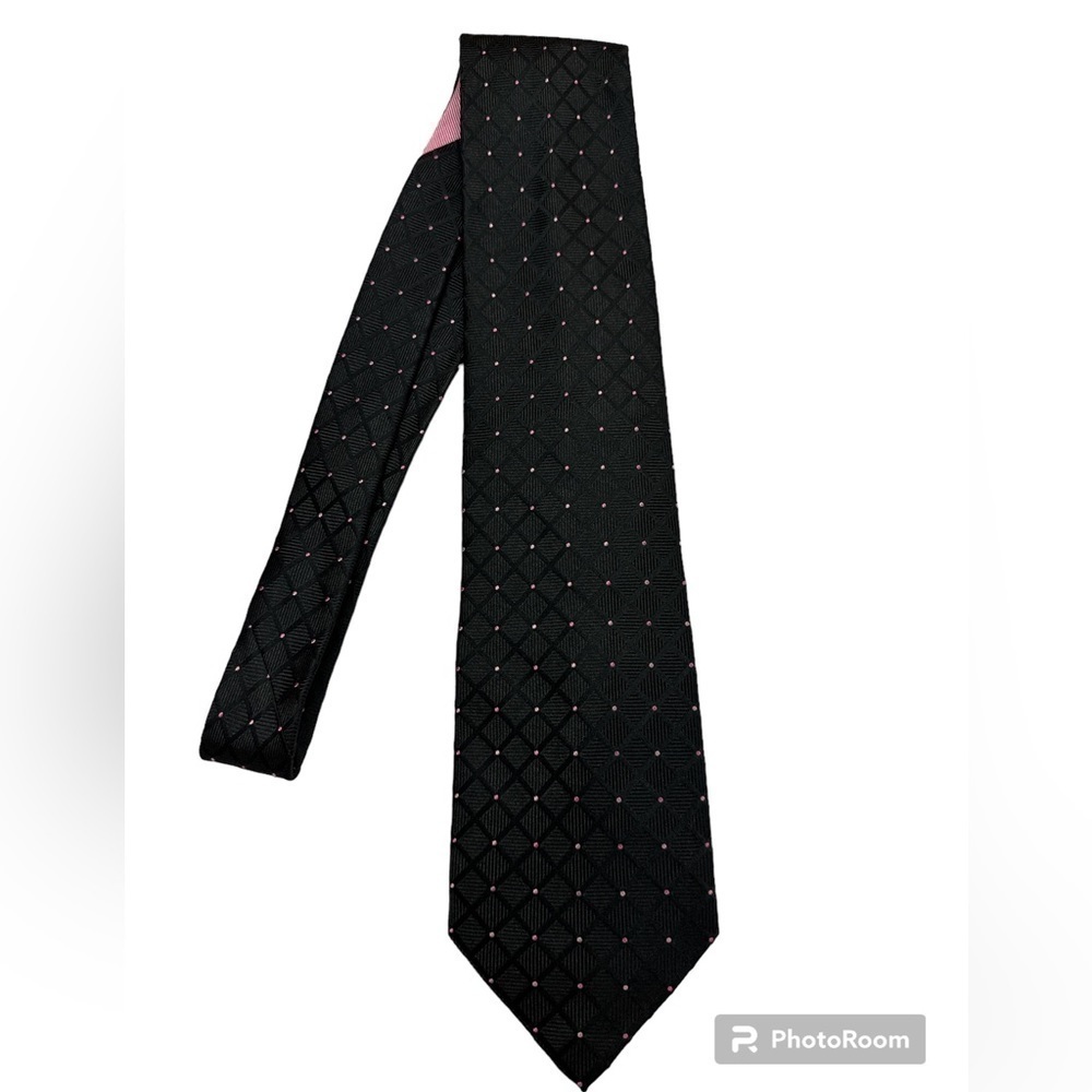 Real Men Wear Pink by Diane Katzman Black w/Pink Polka Dots OS